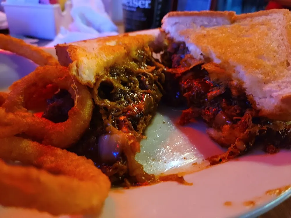 Dirty Bird Pulled Pork Sandwich